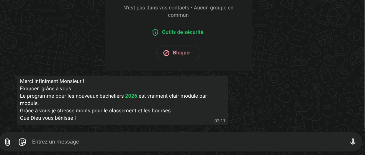 Avis de Avis d'élève